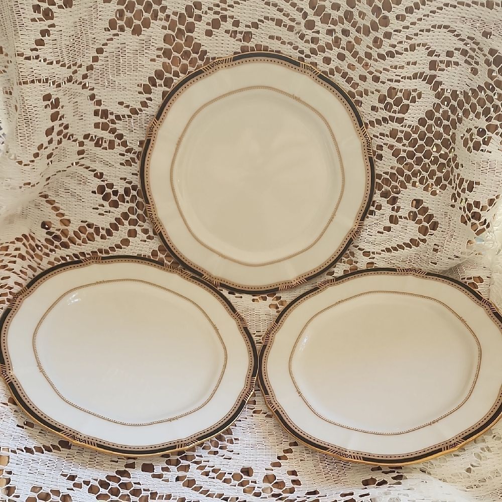 Noritake Gilded Age Ivory china Set Of 3 7" Bread & Butter Plates